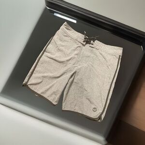Hollister Swim Shorts Mens size 30 Gray Black Quick Dry Performance Stretch‎